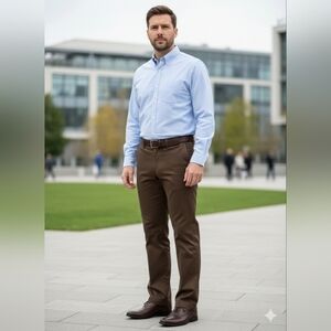 Men's Dockers Khaki Chino Pants - Classic Fit - Brown - 32 /32 - EUC